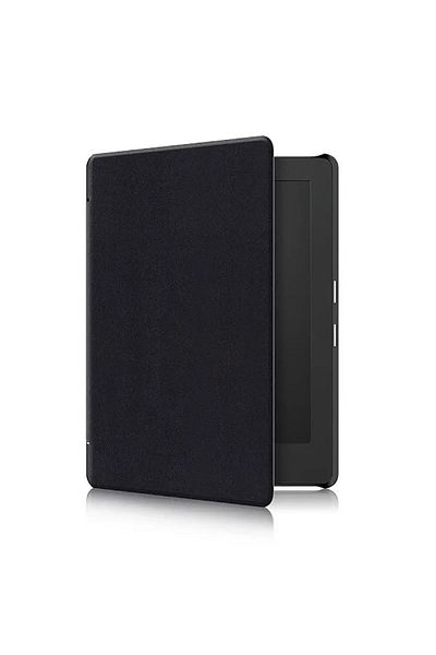 Choice جراب ذكي أسود لجهاز Kobo Aura H2O Edition 2 مقاس 6.8 بوصة، غطاء نحيف للغاية من جلد البولي يوريثان، غطاء تلقائي