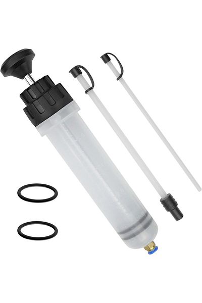 Choice 200CC Car Fluid Extractor Pump with long rubber hose Oil Change Syringe Manual Fuel Suction & Filler