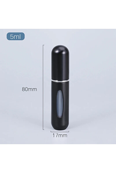 Choice1 بخاخ عطر أسود غير لامع 5/8 مل قابل لإعادة التعبئة، بخاخ عطر من الألوم...