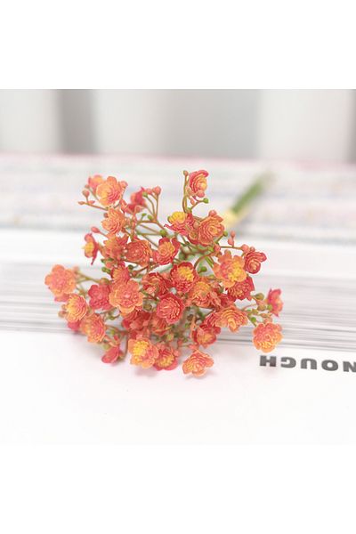 Choice Orange 6PCS Plastic Baby's Breath Artificial Flowers Pretty Gypsophila Wedding Christmas Arrangement