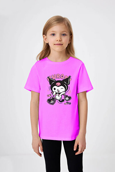 CRYSTALSHOP Kromi Baskılı Kız Çocuklar İçin T-shirt
