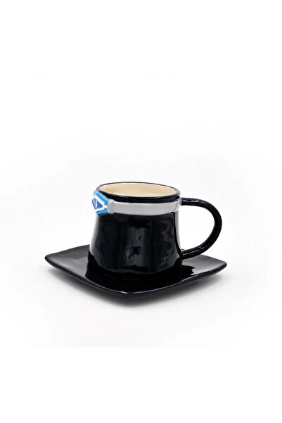 Choice كوب قهوة سابو أنمي 250 مل مع صحن إبداعي على شكل قبعة لوفي إيس سابو الإخوة الثلاثة من السيراميك