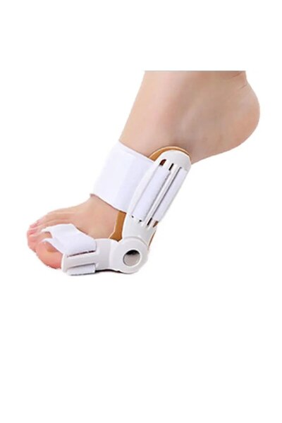 Choice حذاء تقويمي أبيض لأصابع القدم الكبيرة مع دعامة مشط القدمين للنهار والل...