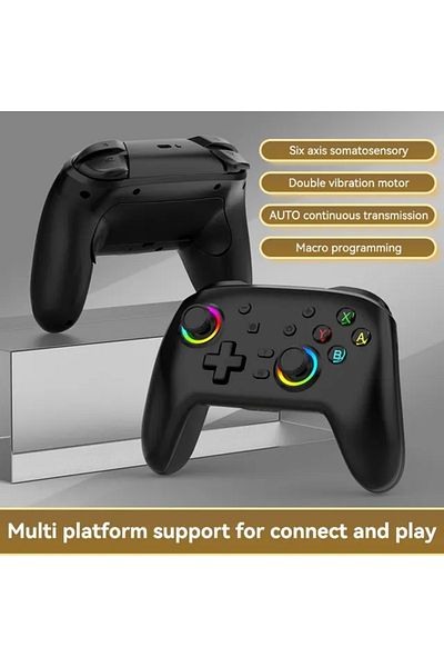Choice لوحة ألعاب لاسلكية سوداء لجهاز تحكم Pro Switch Elite BT لجهاز Nintendo Switch OLED/Lite Joyestick Fo