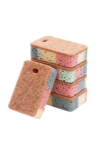 Choice 5 PCS 5 Sets Of Double-Sided Cleaning Sponge, Honeycomb Sponge, Household Dishwashing, Cleaning, Dec