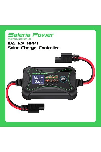 Choice 12v 10a 10amp 12 Volt Mppt Solar Charge Controller, Bateria Power Intelligent Portable Solar Panel C