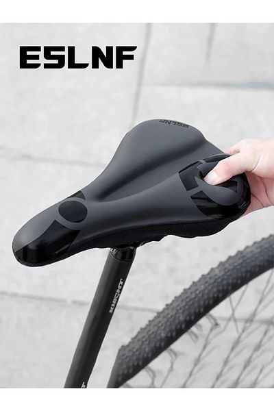OFFBONDAGE black ESLNF Gel Soft Bike Anti-slip Waterproof Saddle Cover Cushion Padded Sport Bicycle Outdoor Sho
