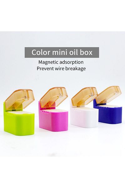 Choice Color random 1pcs New sewing machine universal color magnet thread box oil dispenser silicone oil cu