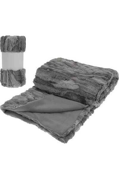 Homelux Fur blanket 130x150 cm, grey