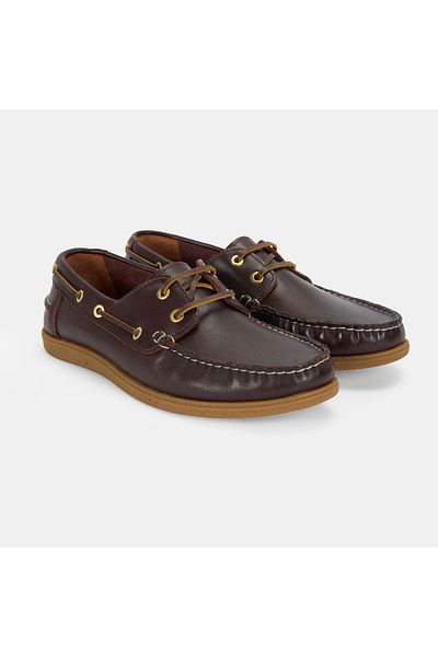 Desa Men's Brown Leather Boat Casual Shoes