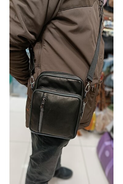 Sellona Bags Hakiki Deri Erkek Postacı, Çapraz Çanta