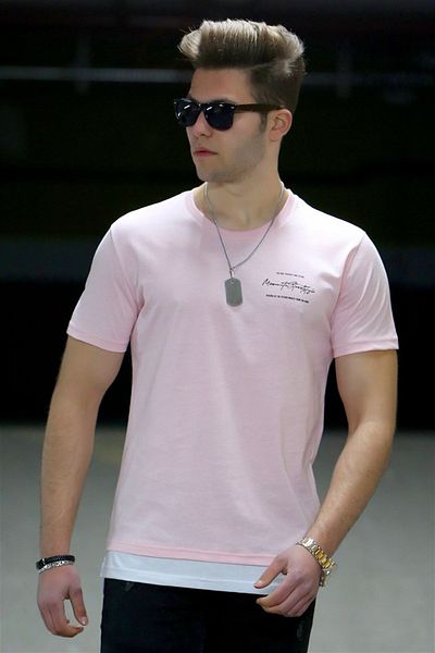 Madmext Ανδρικό T-Shirt σε πούδρα 4521