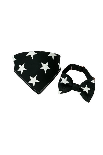 MS Pet Design Adjustable Cat Dog Bandana Bow Tie Set