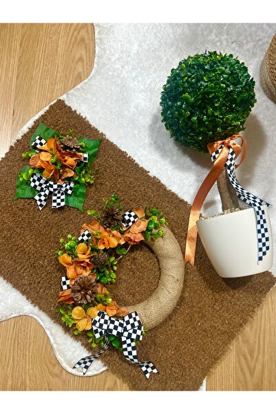 Marrone Ball Boxwood Door Decoration Set of 3