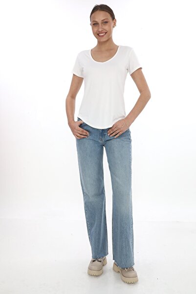 penyebizden Extra Soft Viscon T-Shirt-Ecru