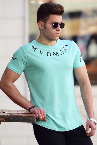 Madmext Πράσινο Κεντημένο Ανδρικό T-Shirt 4512