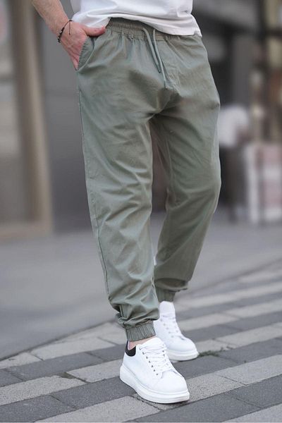 Madmext Mint Green Relaxed Jogger Pants 6853