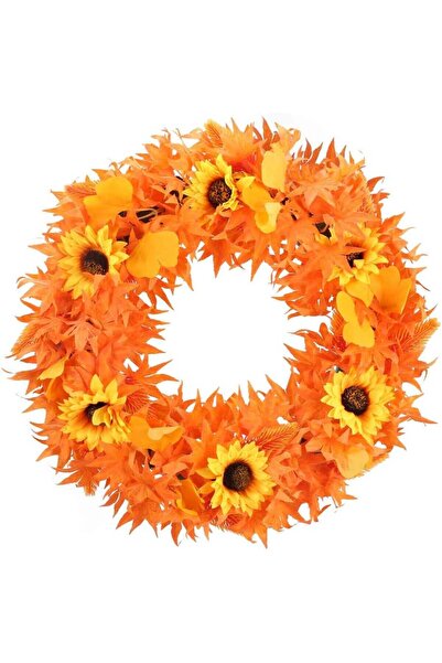 Xhxstore coroana usii, matase, portocalie, 42 cm