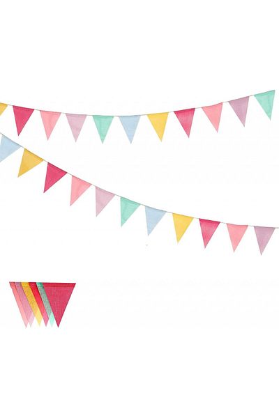 Hpmaison Set of 2 colorful party banners Hpmaison, canvas, multicolor, 4 m