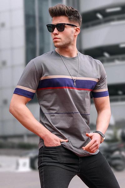 Madmext Tricou afumat pentru bărbați 5372