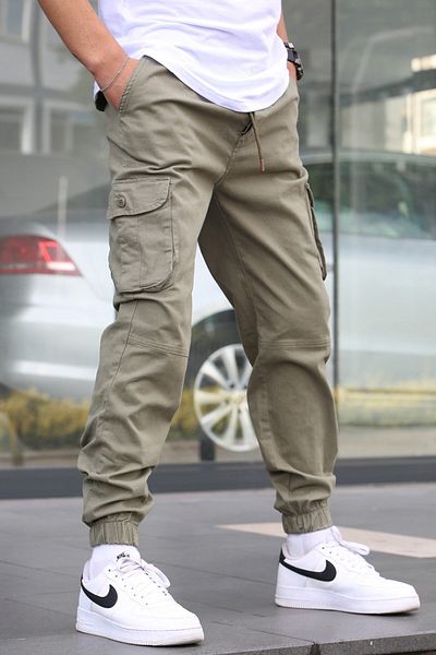 Madmext Χακί Slim Fit Jogger Παντελόνι 5740