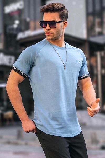 Madmext Ανδρικό μπλουζάκι Blue Basic