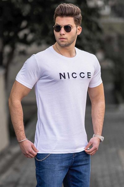 Madmext Weißes Herren-T-Shirt 4963