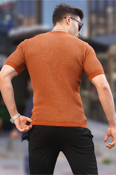 Madmext Ανδρικό πλεκτό T-Shirt 5076