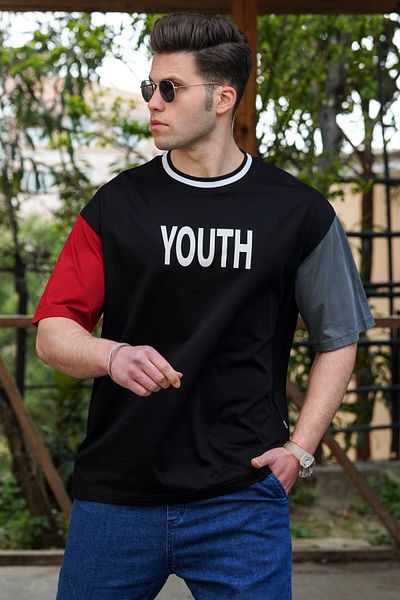 Madmext Ανδρικό μαύρο T-shirt 5214
