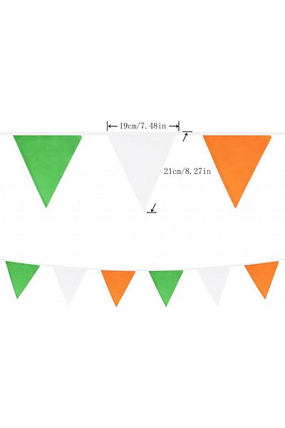 G2plus birthday party banner, textile, green/orange/white, 12 m