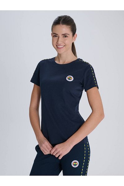 Fenerium Základní tričko Fenerbahçe Marineblau Tribüne Frauen