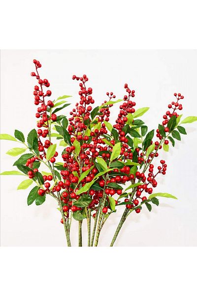 Hpamba Set of 2 artificial plants Hpamba, metal/plastic, green/red, 17 cm