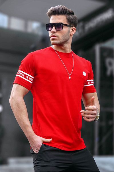 Madmext Men's Red T-Shirt 5381