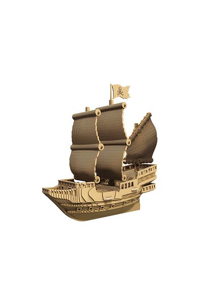ROKR 3D Puzzle, PYRATE SHIP, Cardboard, 232 pieces