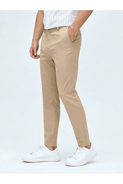 WKM Casual Regular Fit Men's Linen Chino Pants