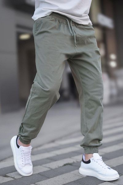 Madmext Mint Green Relaxed Jogger Pants 6853