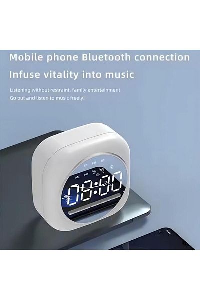 Generic Bluetooth Speaker Alarm Clock White