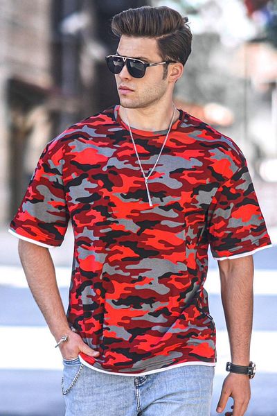 Madmext Rotes Herren-T-Shirt 4983