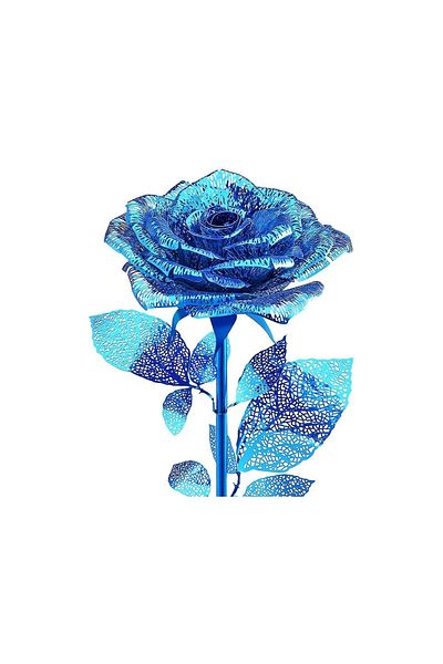 ROKR 3D puzzle, Blue Rose, Piececool, metal, 15 pieces