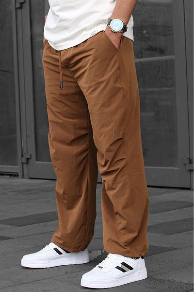 Madmext Braune Regular Fit Fallschirmhose für Herren 6504