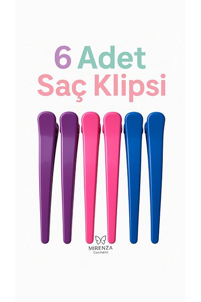 Nano Absolute 6Pcs Colorful Hair Clip Hairdresser Blow Dry Bun Bun Clamp Buckle