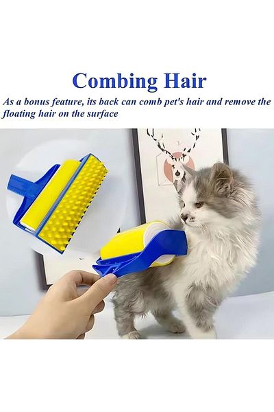 Generic Sticky Buddy Hair Remover Sweeper Blue/Yellow
