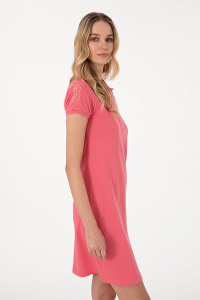 U.S. Polo Assn. Women's Dark Pink Polo Neck Knitted Dress 50297457 -Vr167
