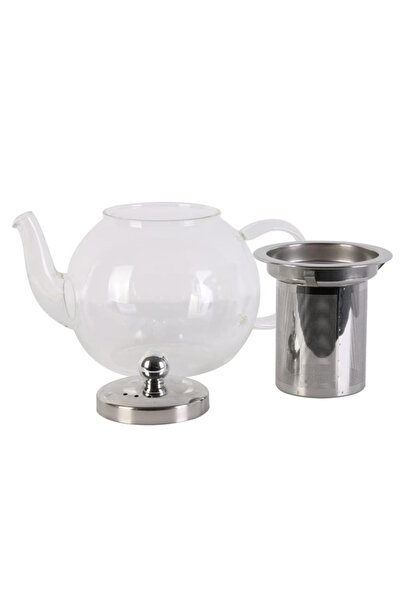 Generic Bisbell Bisbell Glass Teapot With Lid And Wire Mesh Filter, Stovetop Safe, Large Spout,1200ml,bb3322