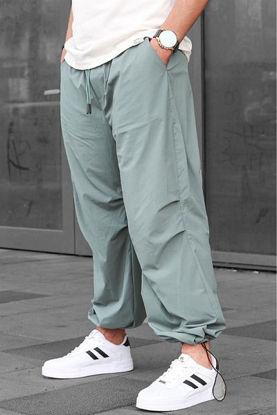 Madmext Ανδρικό παντελόνι αλεξίπτωτο Mint Green Regular Fit 6504