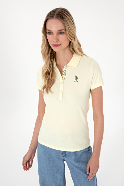 U.S. Polo Assn. تي شيرت نسائي بولو بياقة بولو من ليمون بيسك 50300896-VR035