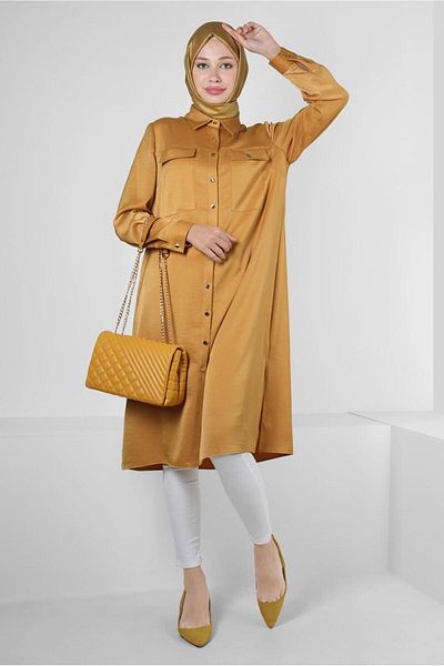 Alvina SHIRT COLLAR BUTTONED TUNIC 43858