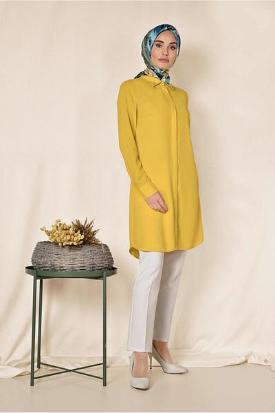 Alvina Classic Tunic with Brooch Detail 4885
