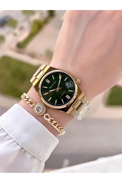 Ferrucci Steel Cord Blackening Color Does Not Throw 2 Years Guarantee Women Wrist Watch+Bracelet F.03450.09