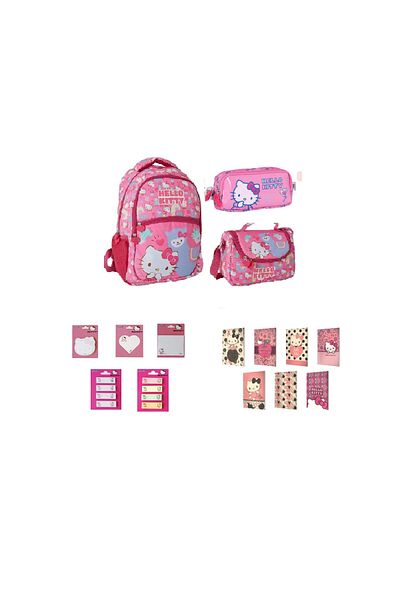 Hello Kitty Nutrition School Bag Pen Holder Set (15 Pieces)
